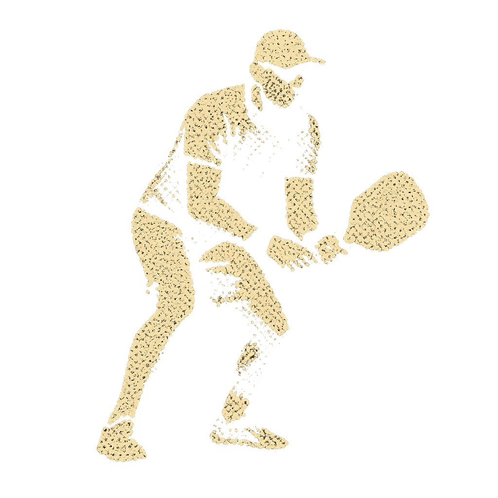 Pickleball forehand silhouette
